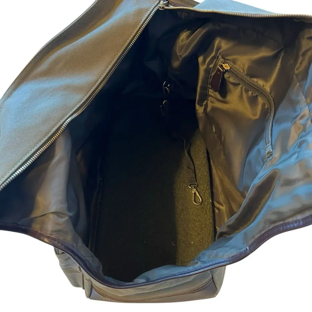 Django Dachshund Dog Carrier Bag Waxed Canvas Olive Size Medium